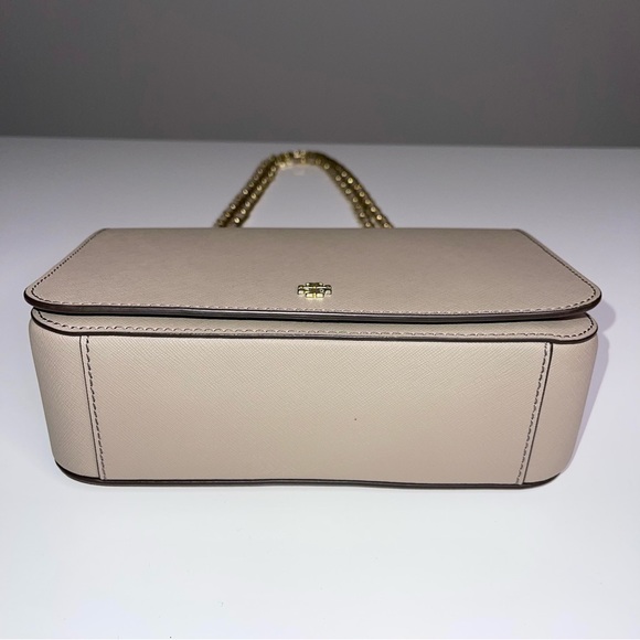 Tory Burch - French Grey Leather - Emerson Adjustable Shoulder Chain Strap Bag - Picture 5 of 15